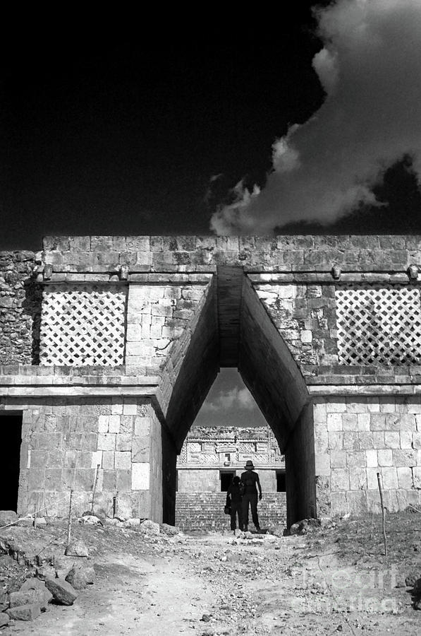 BENEATH THE ARCH Uxmal Yucatan Mexico Photograph by John  Mitchell
