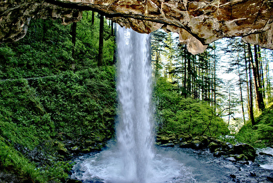 Beneath the Falls Photograph by Rob Green