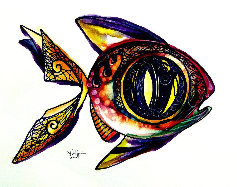 Benedict the Sixteenth Fish Painting by J Vincent Scarpace