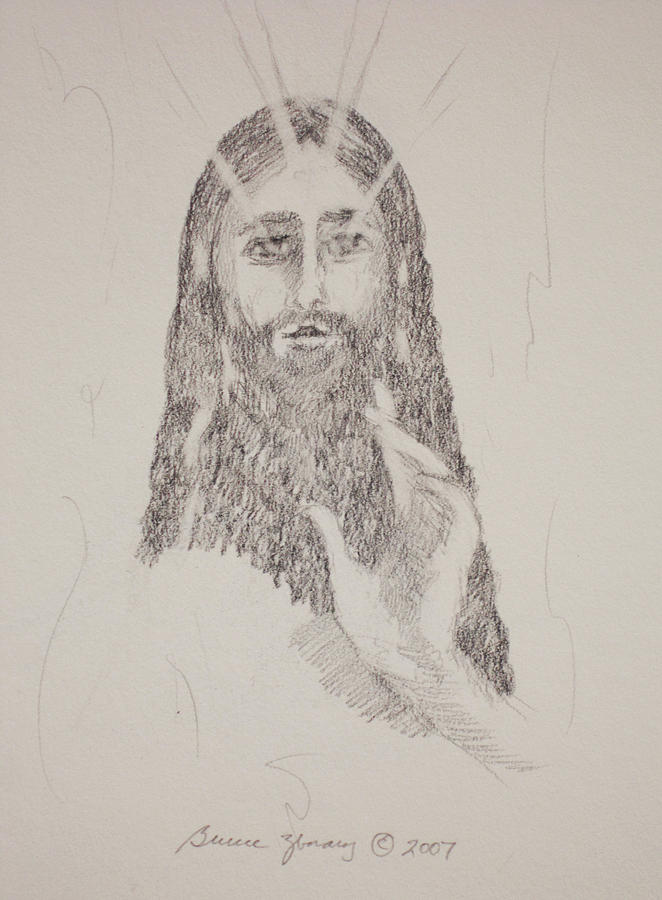 Benedictus Drawing by Bruce Zboray