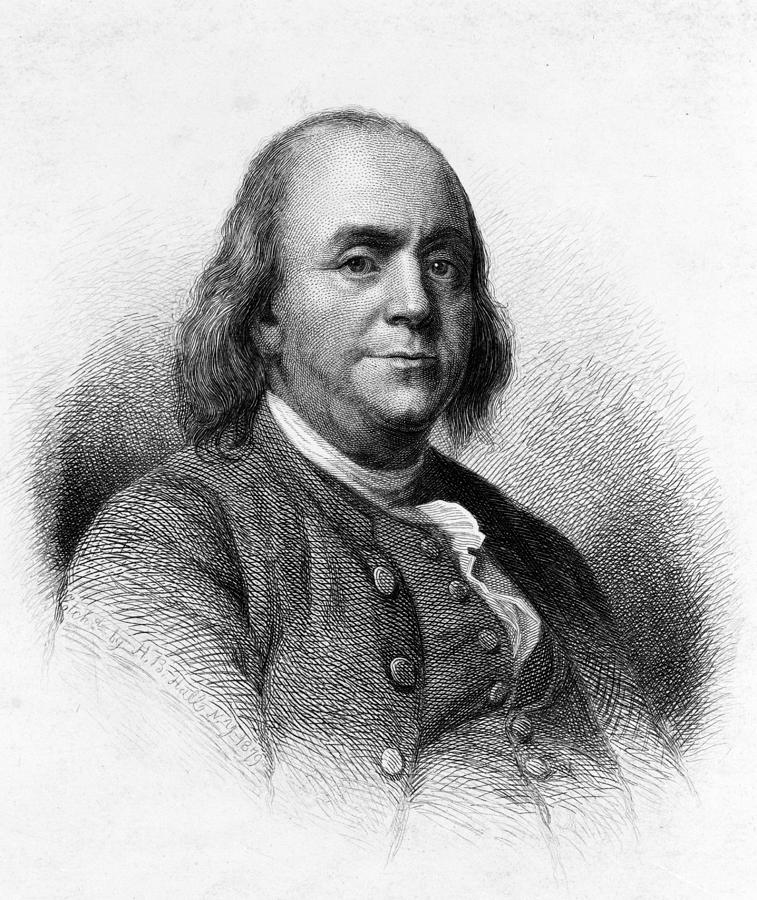 Vintage Photograph - Benjamin Franklin by International  Images
