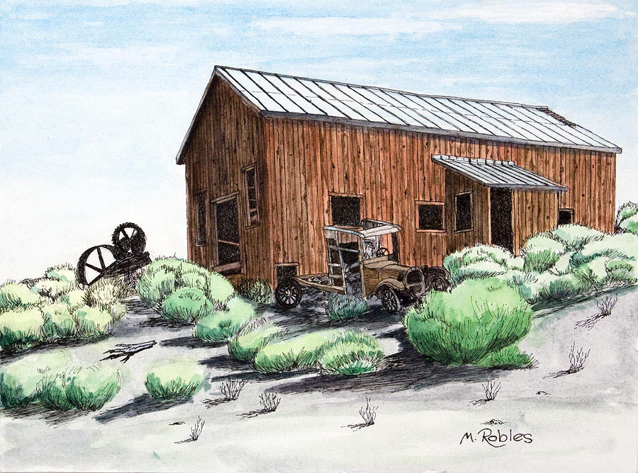 Berlin Mine Blacksmith Shop Painting by Mike Robles