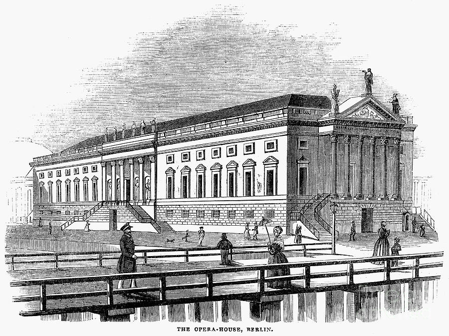 Berlin: Opera House, 1843 Photograph by Granger