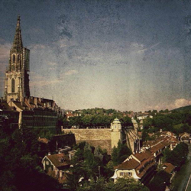Vintage Photograph - Bern Cathedral - Switzerland by Joel Lopez