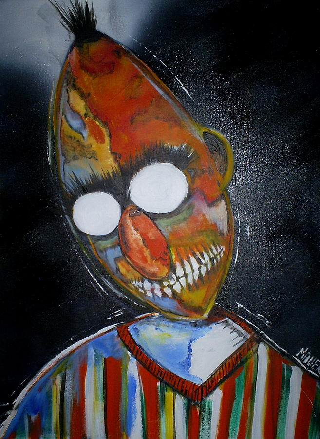 Skull Painting - Bert is Dead by Zac Mauer