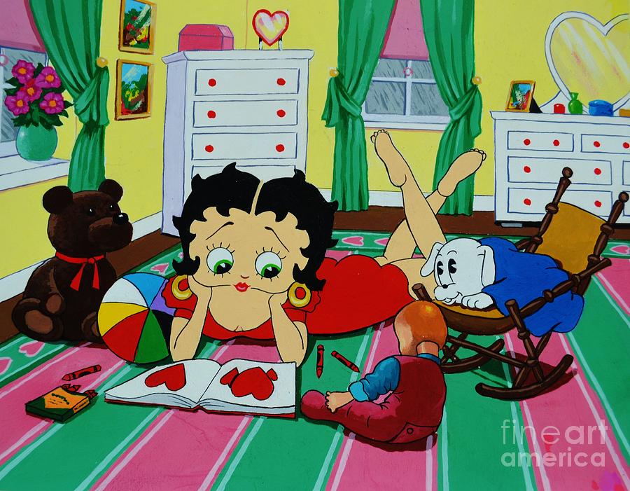 Betty Boop Painting - Betty Boop with friends by Thomas Kolendra