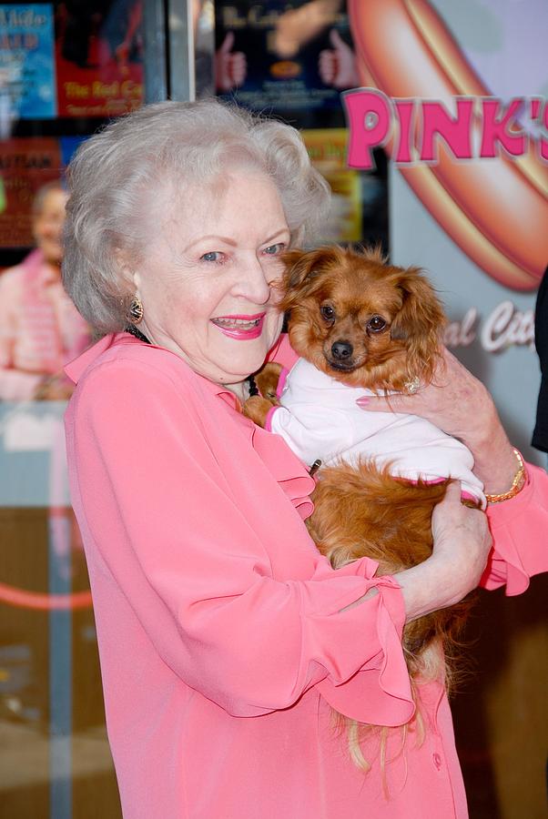 Betty White, Dog At A Public Appearance Photograph by Everett