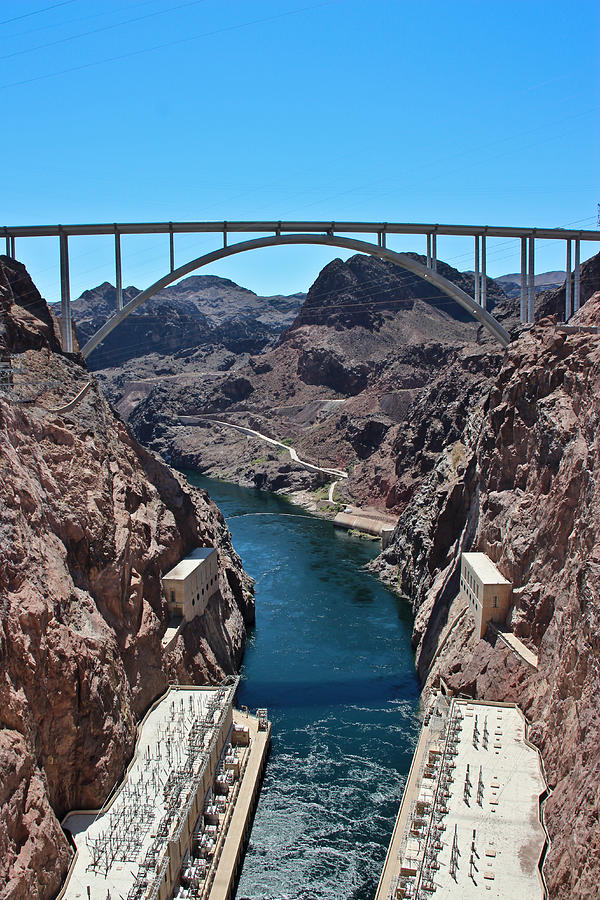 Bridge Photograph - Beyond The Hoover Dam Spillway by Heidi Smith
