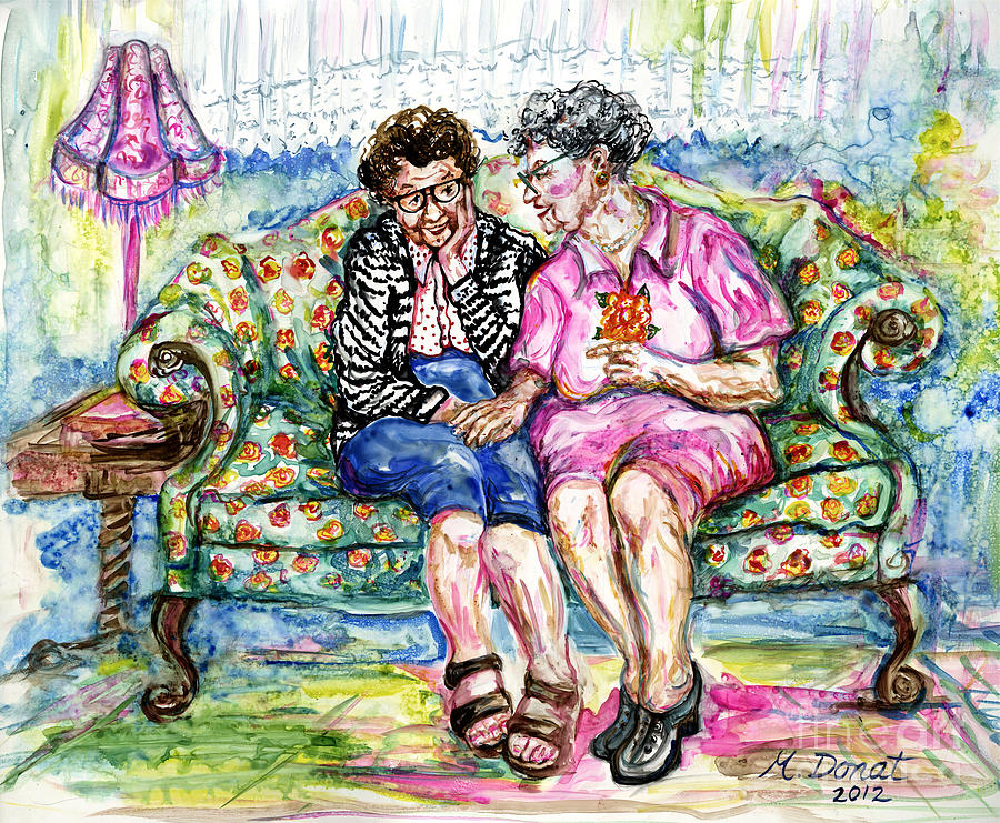 BFFs II Painting by Margaret Donat
