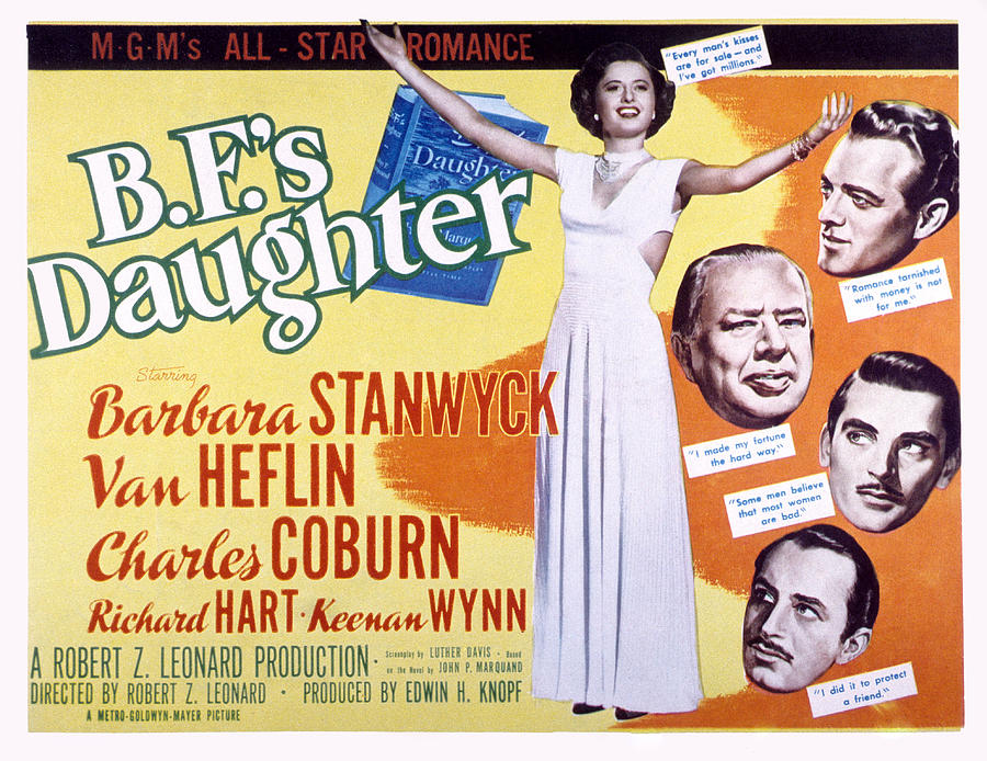 Movie Photograph - B.f.s Daughter, Barbara Stanwyck, Van by Everett