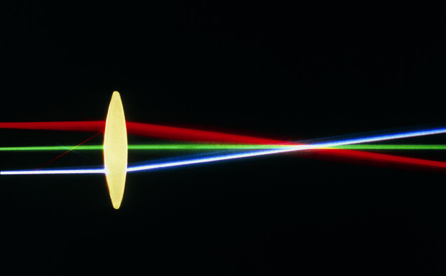 Bi-convex Lens Showing Light Refraction Photograph by David Parker