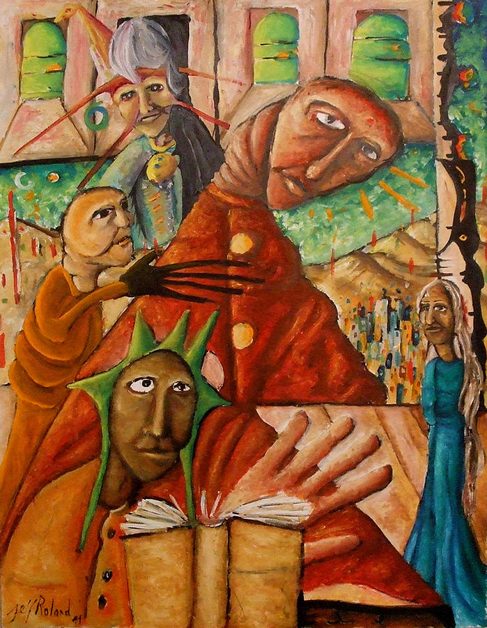 Bibliotheque Painting - Bibliotherapie by Jeff Roland Bibliotheque Painting - Bibliotherapie by Jeff Roland
