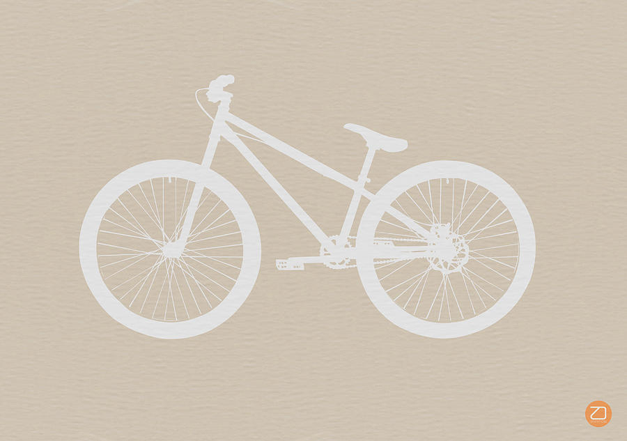 Bicycle Digital Art - Bicycle Brown Poster by Naxart Studio