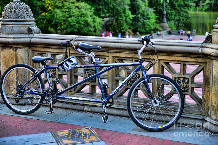Central Park Photograph - Bicycle built for two by Paul Ward
