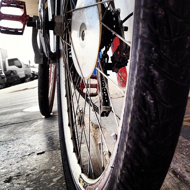 Bicycle With A Cd Into The Rim Photograph by OpɹᏌnpǝ 