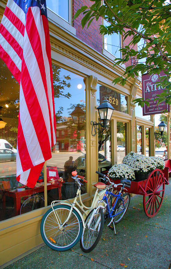 Bicycles and Storefront Photograph by Steven Ainsworth