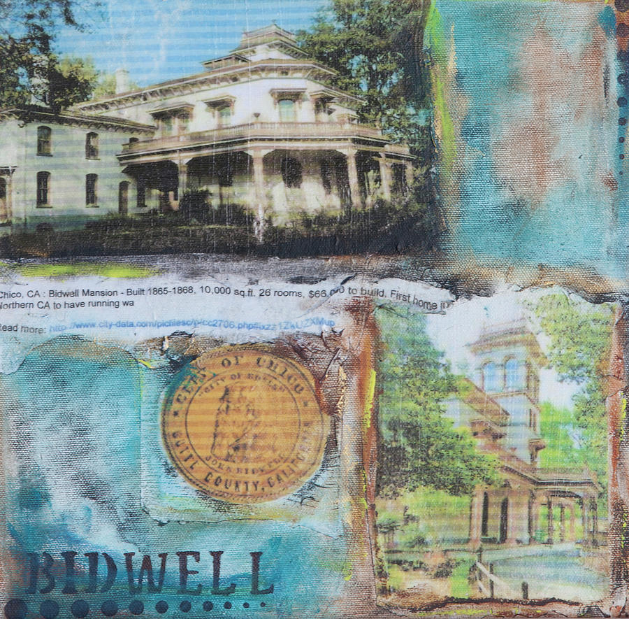 Bidwell Mixed Media - Bidwell Mansion by Robin Lee Bidwell Mixed Media - Bidwell Mansion by Robin Lee