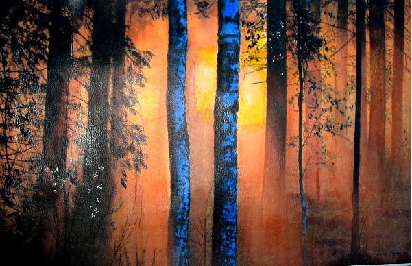 Big Bear Fire Painting by John Brisson