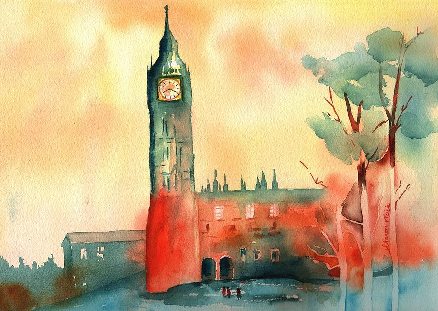 Big Ben    Elizabeth Tower Painting by Sharon Mick