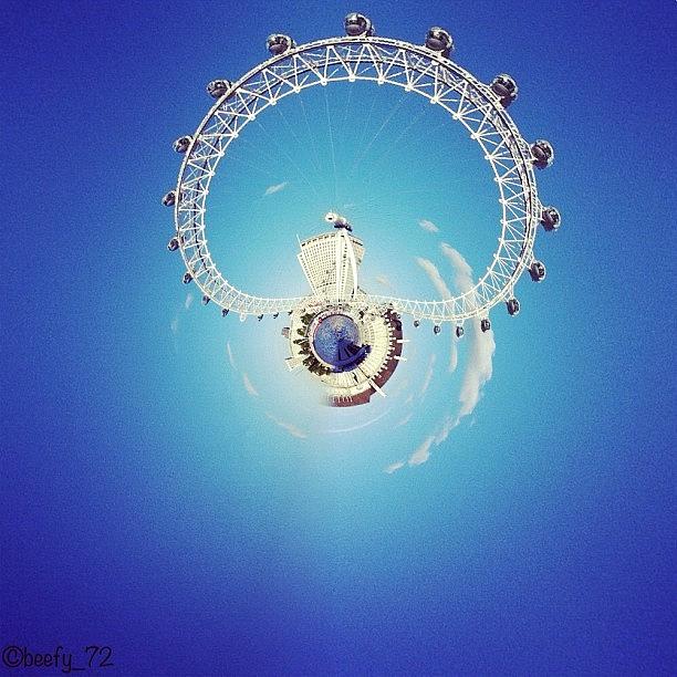 London Photograph - Big Eye On A Tiny Planet by Paul Burger