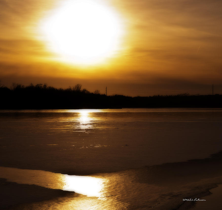Big Icy Sunset Photograph by Ed Peterson