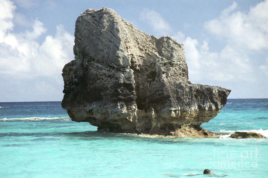 Big Rock in Ocean - Bermuda  Photograph by Heather Kirk