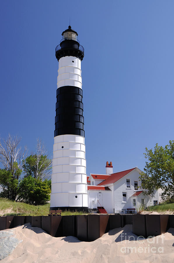 Big Sable Point Lighthouse from Water Photograph by Ronald Grogan