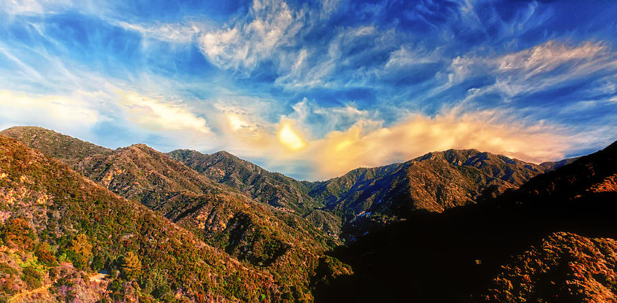 Big Santa Anita Canyon at Sunrise Photograph by Ken Wolter - Fine Art