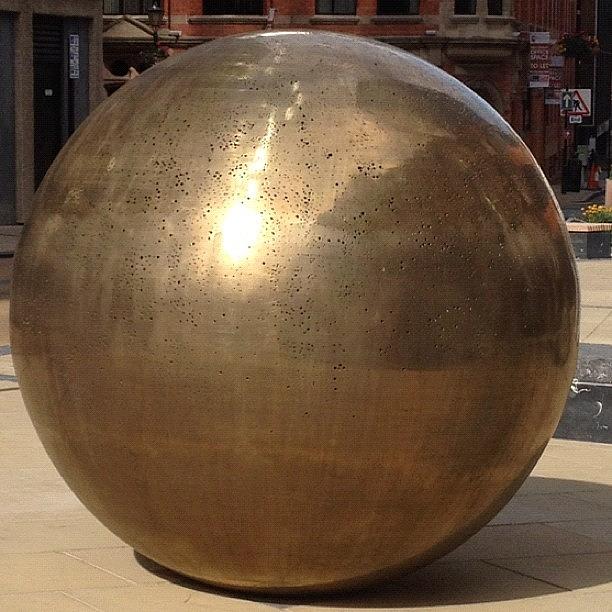 Ball Photograph - Big Shiny Ball #birmingham #ball #copper by Ian Payne