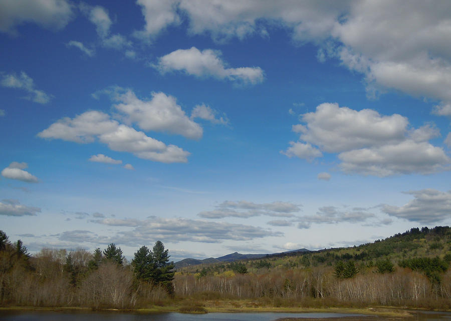 Big Sky by Campton Pond New Hampshire Photograph by Nancy Griswold