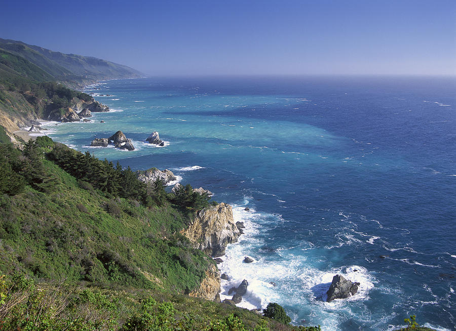 Big Sur Coast From Near Grimes Point Photograph by Tim Fitzharris