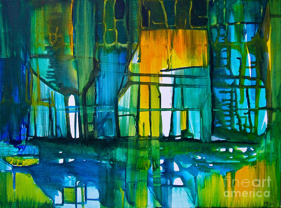 Abstract Painting - Big View by Martina Dresler