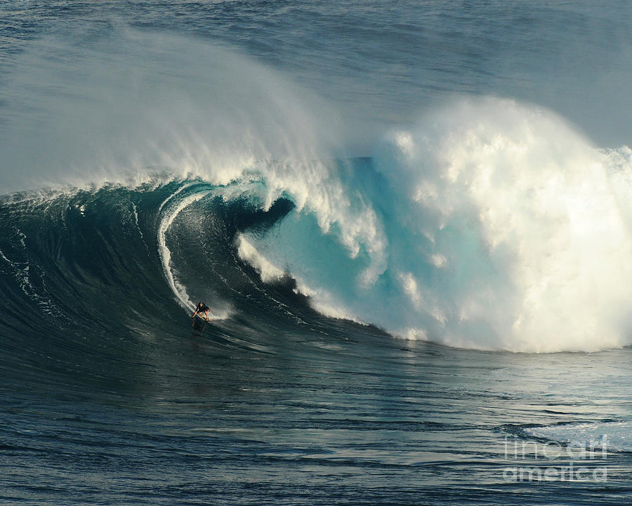 Big Wave Surfing at Peahi Photograph by Vivian Christopher