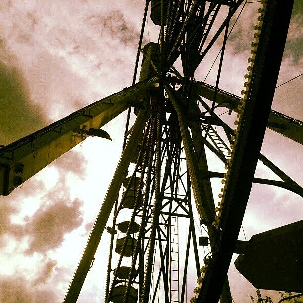 Sky Photograph - #bigwheel #funpark #sky #statigram by Andy Florint