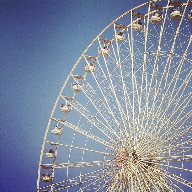 Paris Photograph - #bigwheel #paris #france #blue #sky by Grace Shine