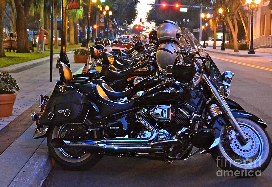 Motorcycle Photograph - Bike Night by Carol  Bradley