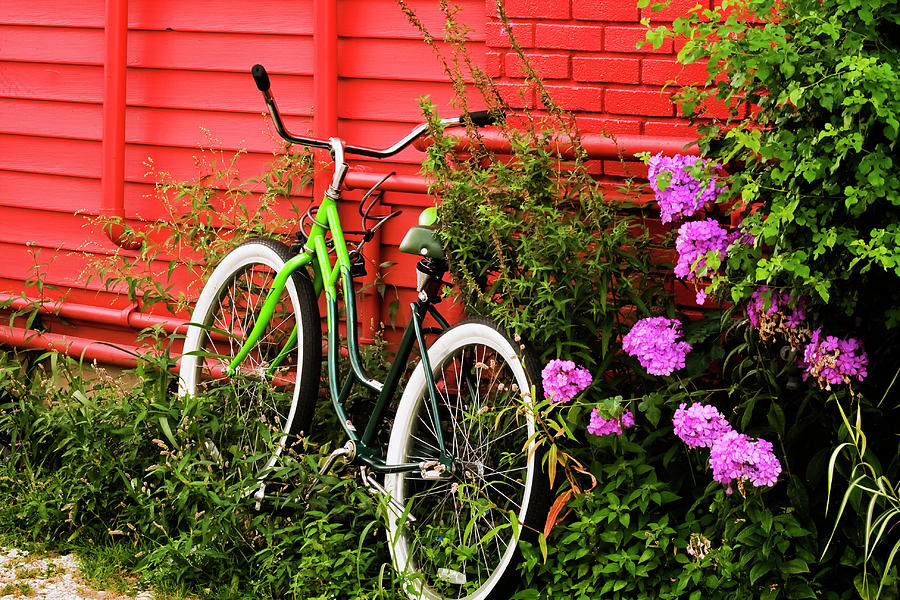 Bike On A Wall Photograph by Tom Singleton