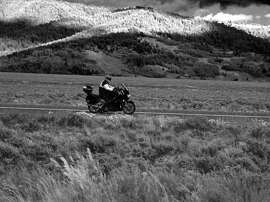 Bike Run Through Yellowstone Photograph by D L McDowell-Hiss