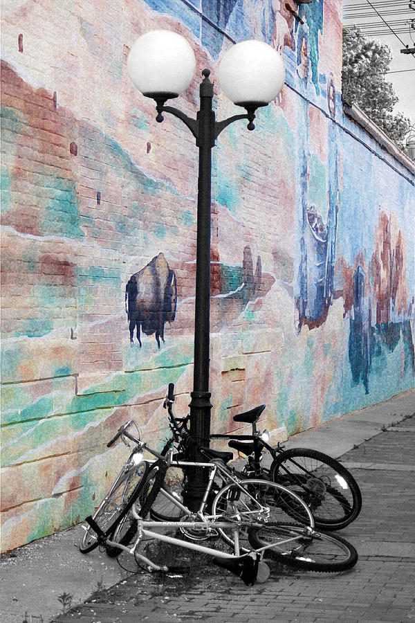 Buffalo Photograph - Bikes in the Alley by Christina Young