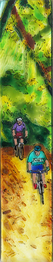Biking in Trinidad Painting by Phil Strang