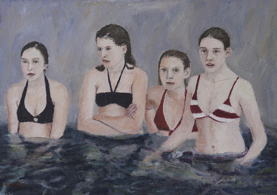 Bikini Girlfriends Painting by Masami Iida