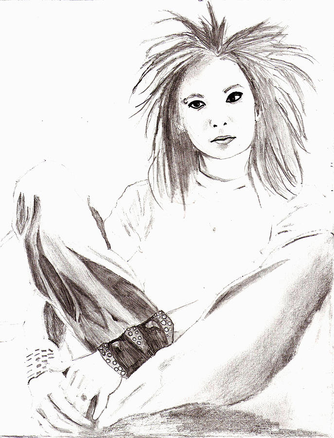 Musician Drawing - Bill Kaulitz by Alicia
