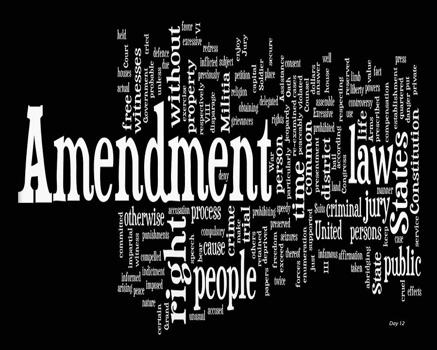 Bill of Rights Word Cloud Digital Art by Day Williams | Fine Art America