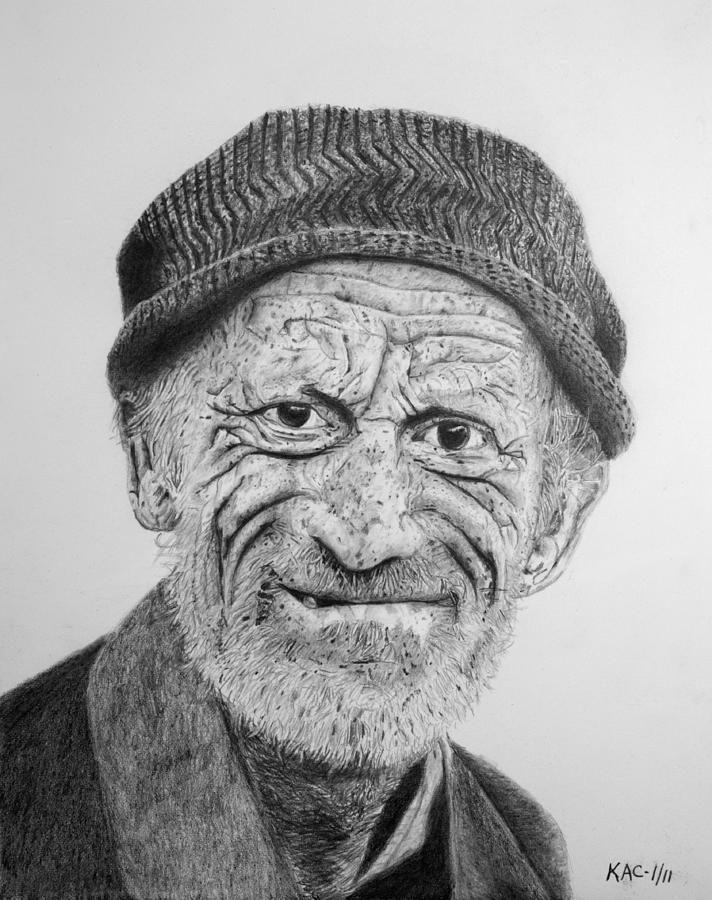 Portrait Drawing - Billy by Kenny Chaffin