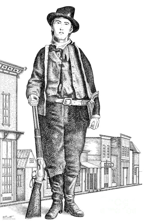 Billy-The-Kid Drawing by Gordon Punt