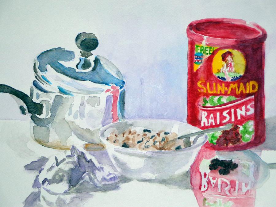 Still Life Painting - Billys Breakfast by Nancy Pratt