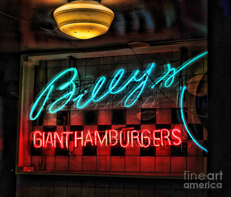 Billys Giant Hamburgers Photograph by Clare VanderVeen