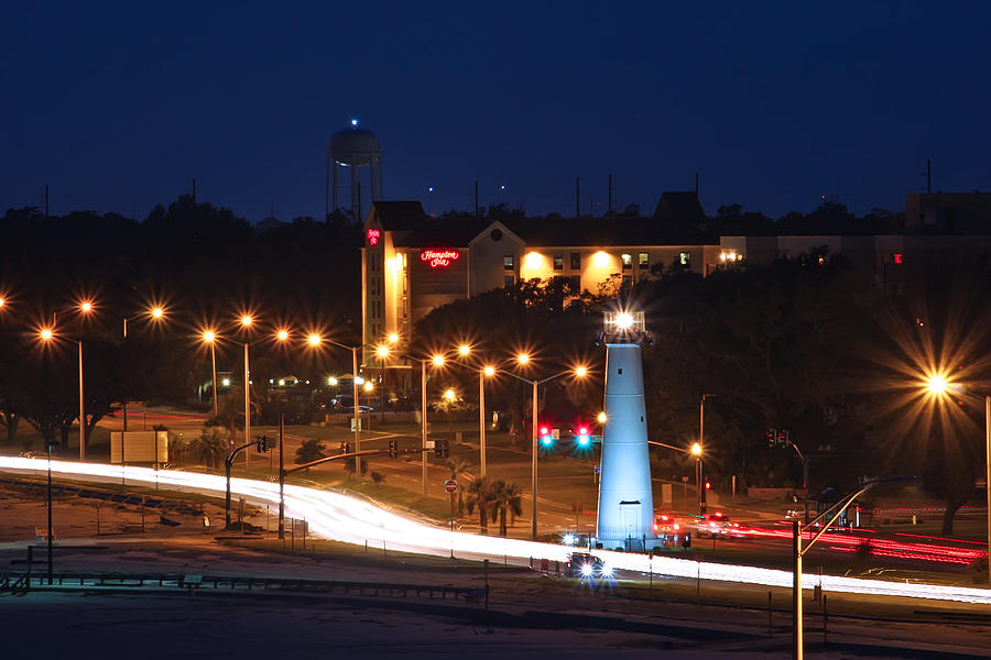 Biloxi Lighthouse and the river of light Photograph by Brian Wright