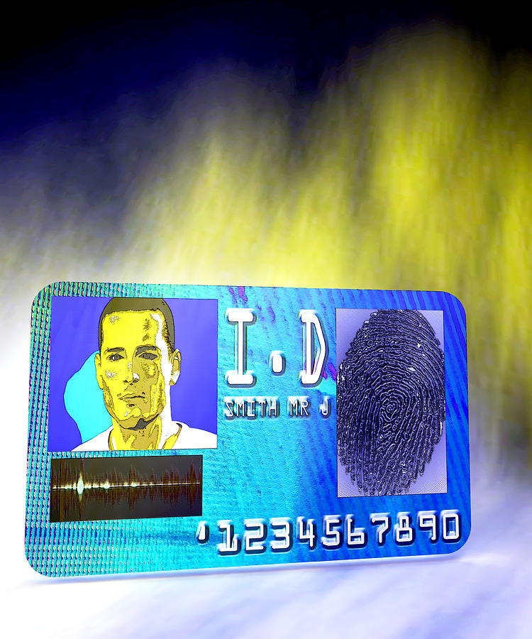 Identity Card Photograph - Biometric Identity Card, Artwork by Christian Darkin