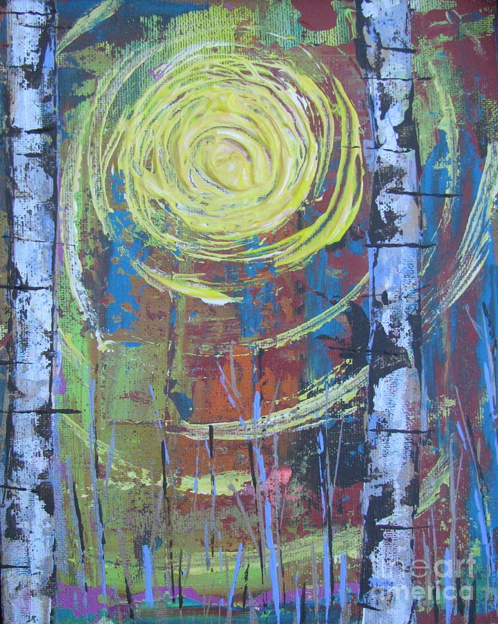Birch 11 Painting by Jacqueline Athmann